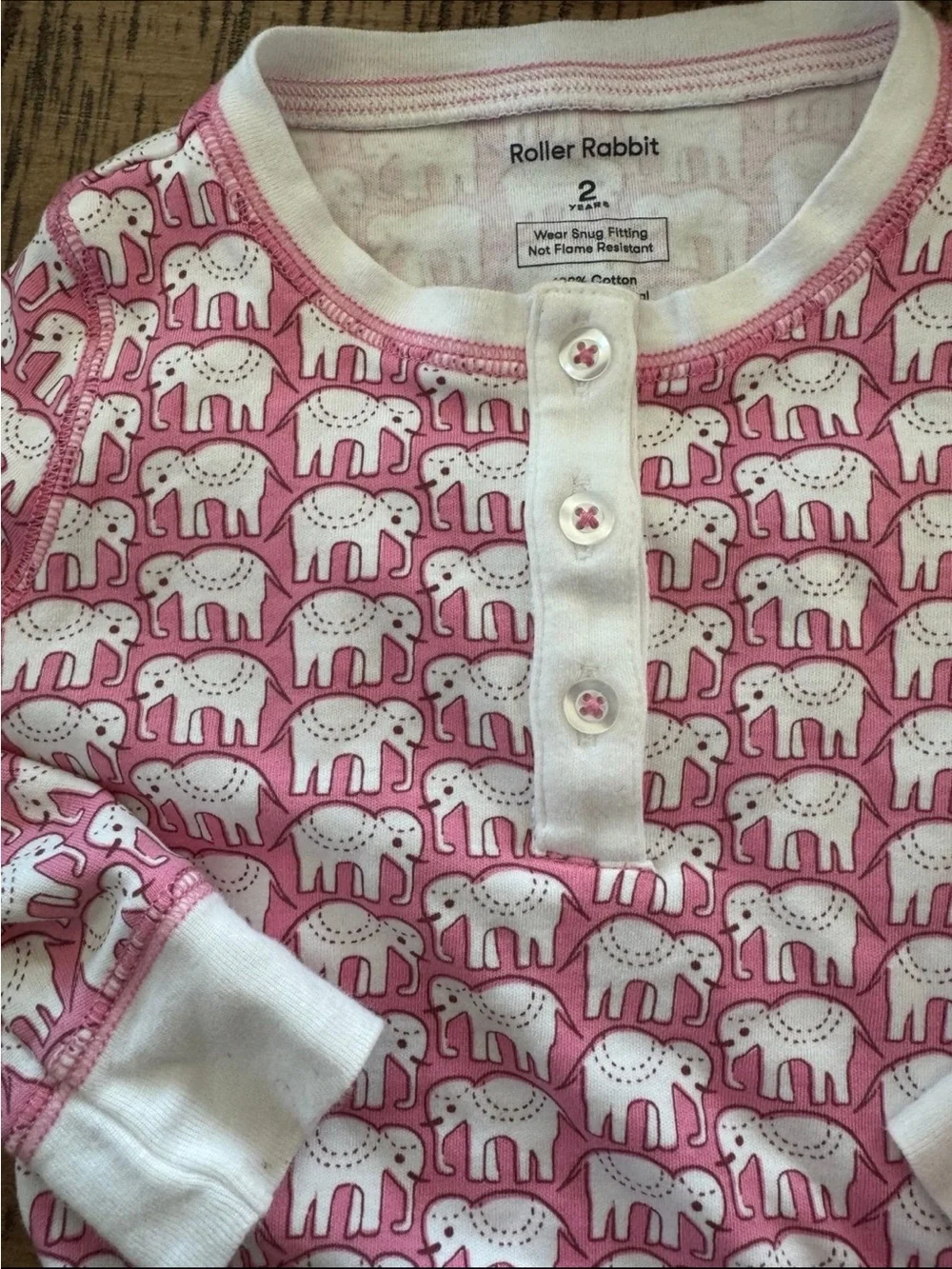 Roller rabbit Pink Elephant Pajama Set -